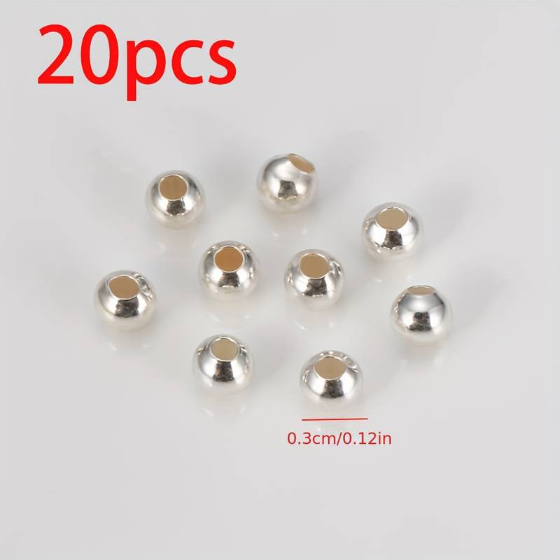 S925 Sterling Silver Spacer Beads For Jewelry Making Diy - Temu